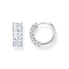 Thomas Sabo Hoop Earrings White Stones Silver Earrings Thomas Sabo 