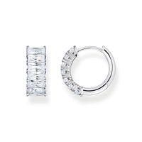 Thomas Sabo Hoop Earrings White Stones Silver Earrings Thomas Sabo 