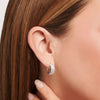 Thomas Sabo Hoop Earrings White Stones Silver Earrings Thomas Sabo 
