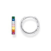 THOMAS SABO Hoop earrings colourful stones pave silver Hoop Earrings Thomas Sabo 