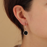 Bronzallure Stone Disc Charm Earrings Earring Bronzallure 