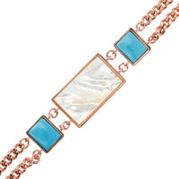 Bronzallure Rectangular Inserts in Natural Stone and Mother of Pearl Bracelet Bracelets Bronzallure 