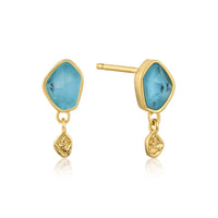 Ania Haie Turquoise Drop Stud Earrings - Gold Earrings Ania Haie 