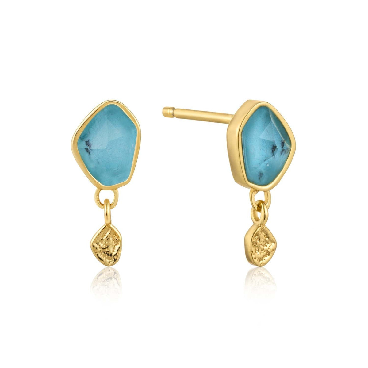 Ania Haie Turquoise Drop Stud Earrings - Gold Earrings Ania Haie 