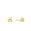 Ania Haie 14kt Gold Triple Ball Stud Earrings earrings Ania Haie 