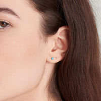 Ania Haie 14kt Gold Turquoise Cabochon Stud Earrings earrings Ania Haie 