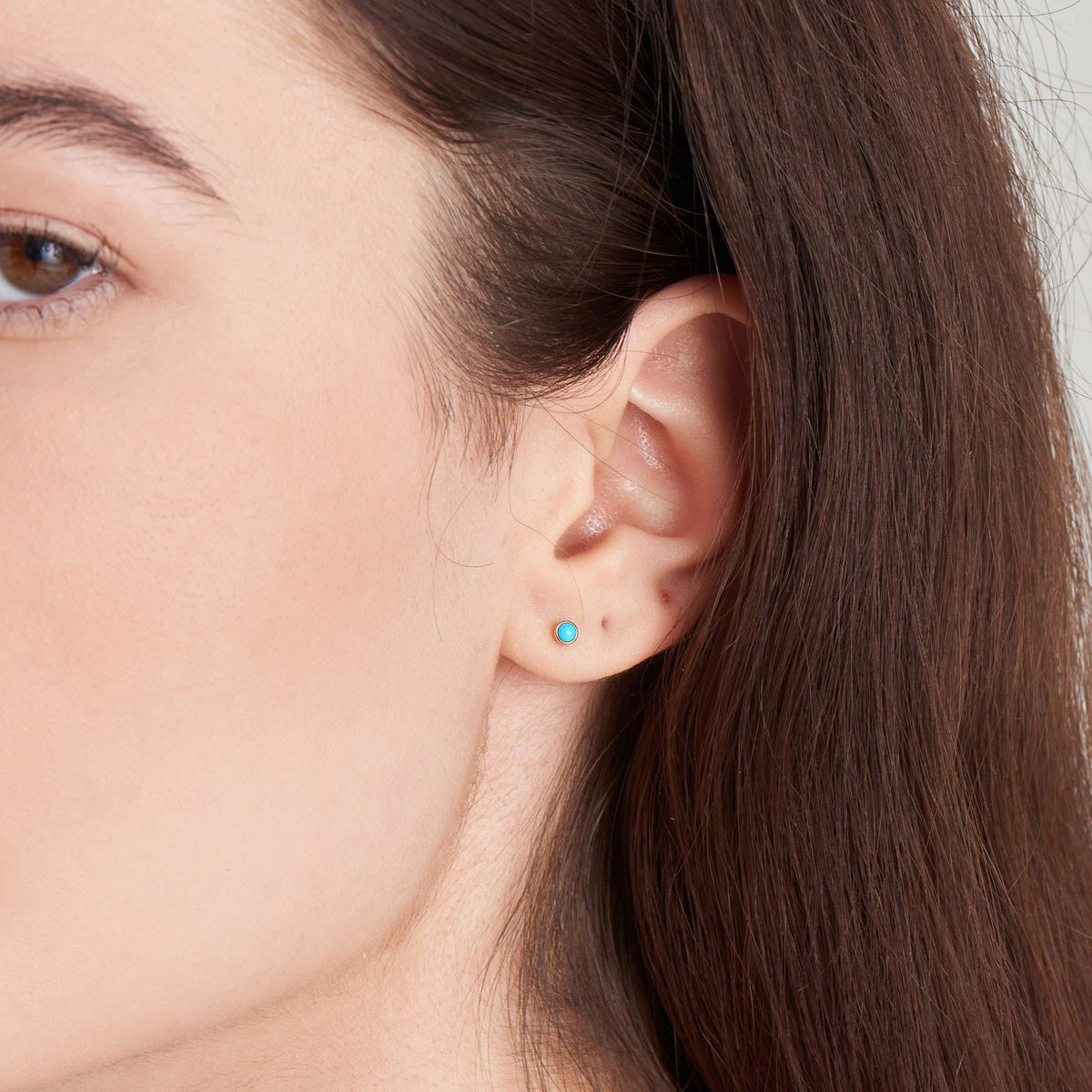 Ania Haie 14kt Gold Turquoise Cabochon Stud Earrings earrings Ania Haie 