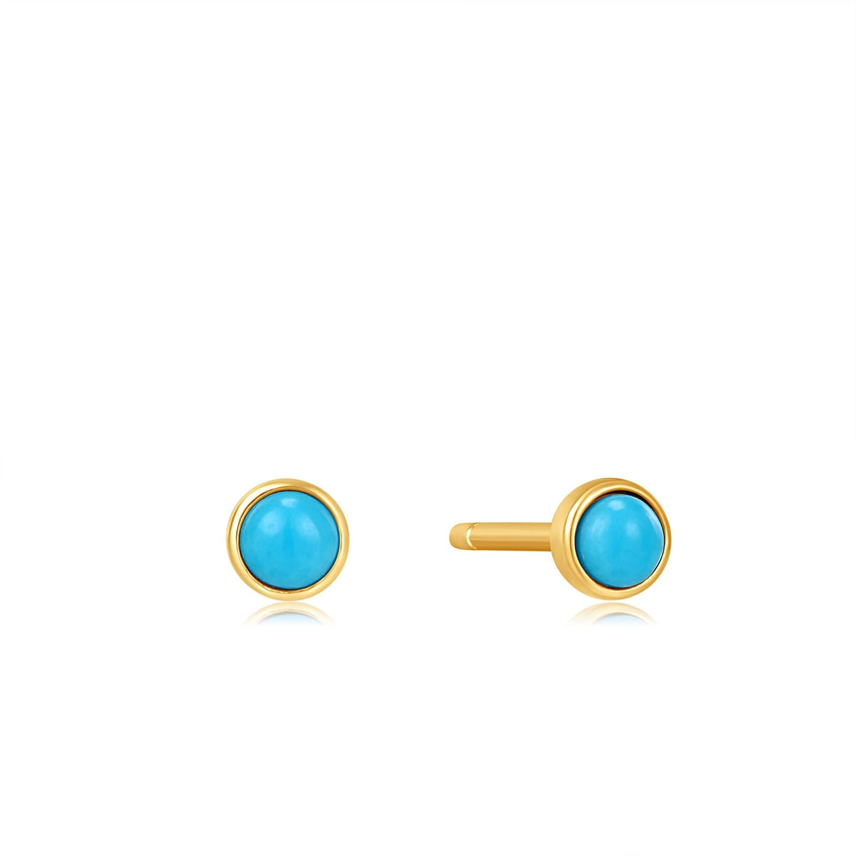 Ania Haie 14kt Gold Turquoise Cabochon Stud Earrings earrings Ania Haie 