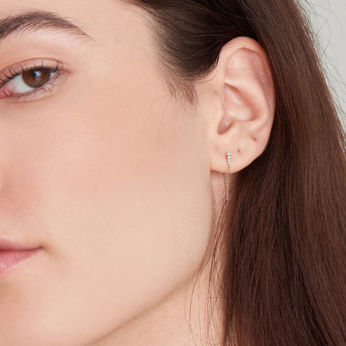Ania Haie 14kt Gold Natural Diamond Drop Chain Earrings earrings Ania Haie 