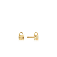 Ania Haie 14kt Gold Padlock Stud Earrings earrings Ania Haie 