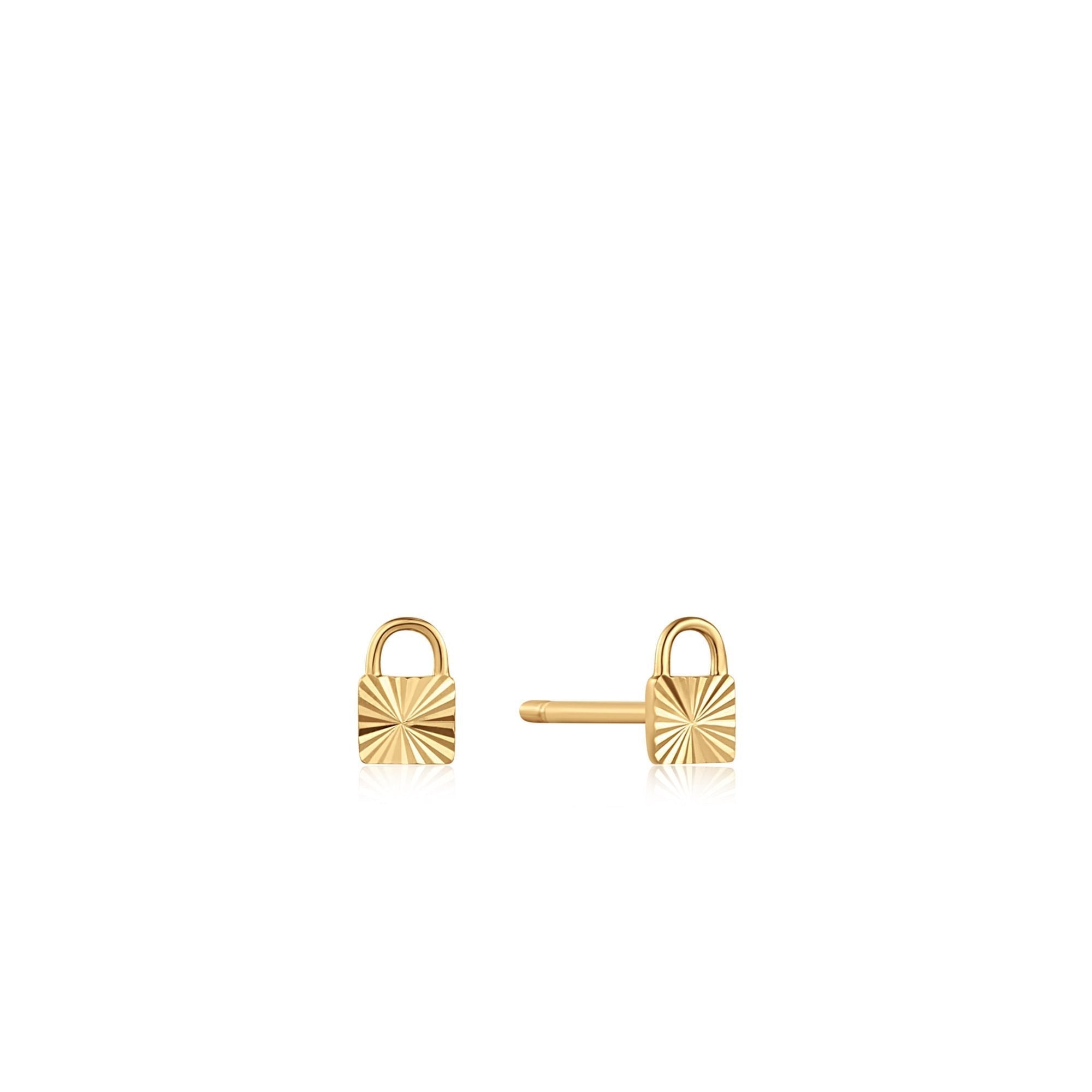 Ania Haie 14kt Gold Padlock Stud Earrings earrings Ania Haie 