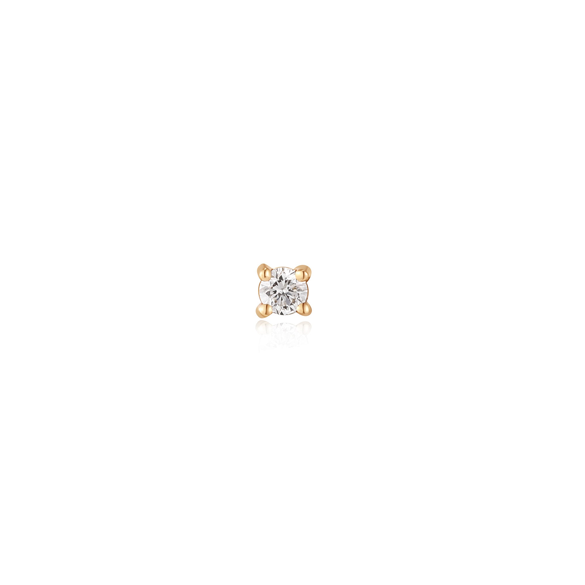 Ania Haie 14kt Gold Stargazer Natural Diamond Single Labret Earring Earrings Ania Haie 