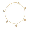 9ct Yellow Gold Silver Infused Rose Charm Anklet Anklets Bevilles 