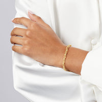 9ct Yellow Gold Silver Infused Belcher Bracelet Bracelets Bevilles 