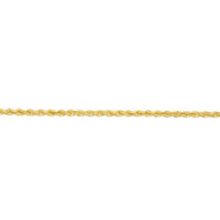Rope Bracelet 19cm in 9ct Yellow Gold Silver Infused Bracelets Bevilles 