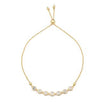 Cubic Zirconia Extendable Bracelet in Silver Filled 9ct Yellow Gold Bracelets Bevilles 