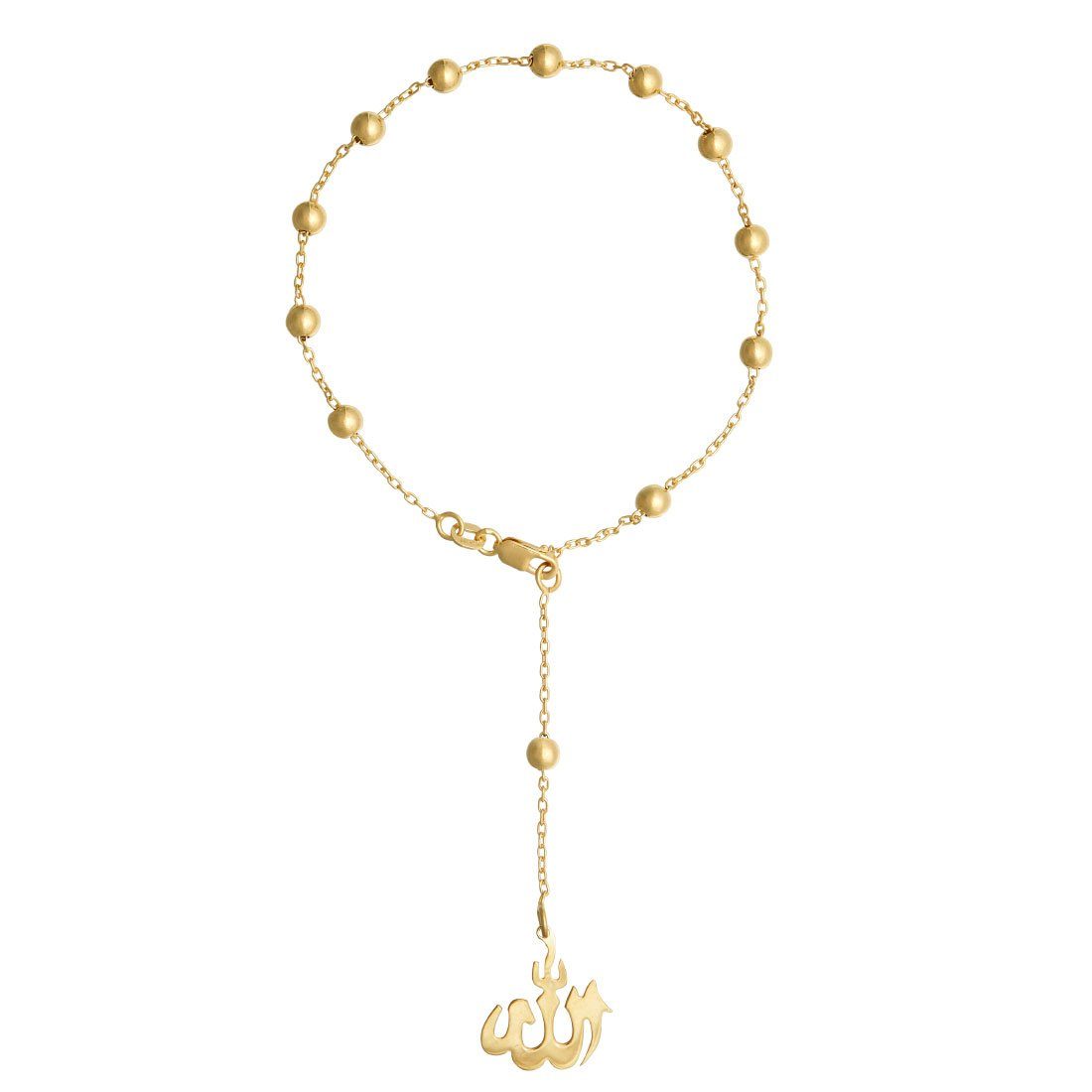 Islamic Rosary Bracelet in 9kt Yellow Gold Silver Infused - Main Image