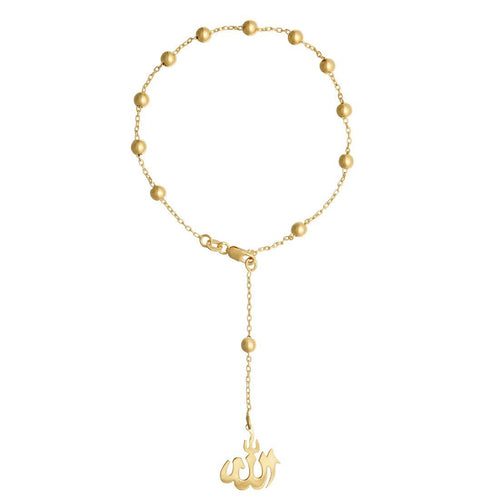 Islamic Rosary Bracelet in 9ct Yellow Gold Silver Infused Bracelets Bevilles 