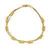 9ct Yellow Gold Silver Infused Strand & Bead Bracelet Bracelets Bevilles 