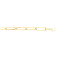 9ct Yellow Gold Silver Infused Oval Link Bracelet Bracelets Bevilles 