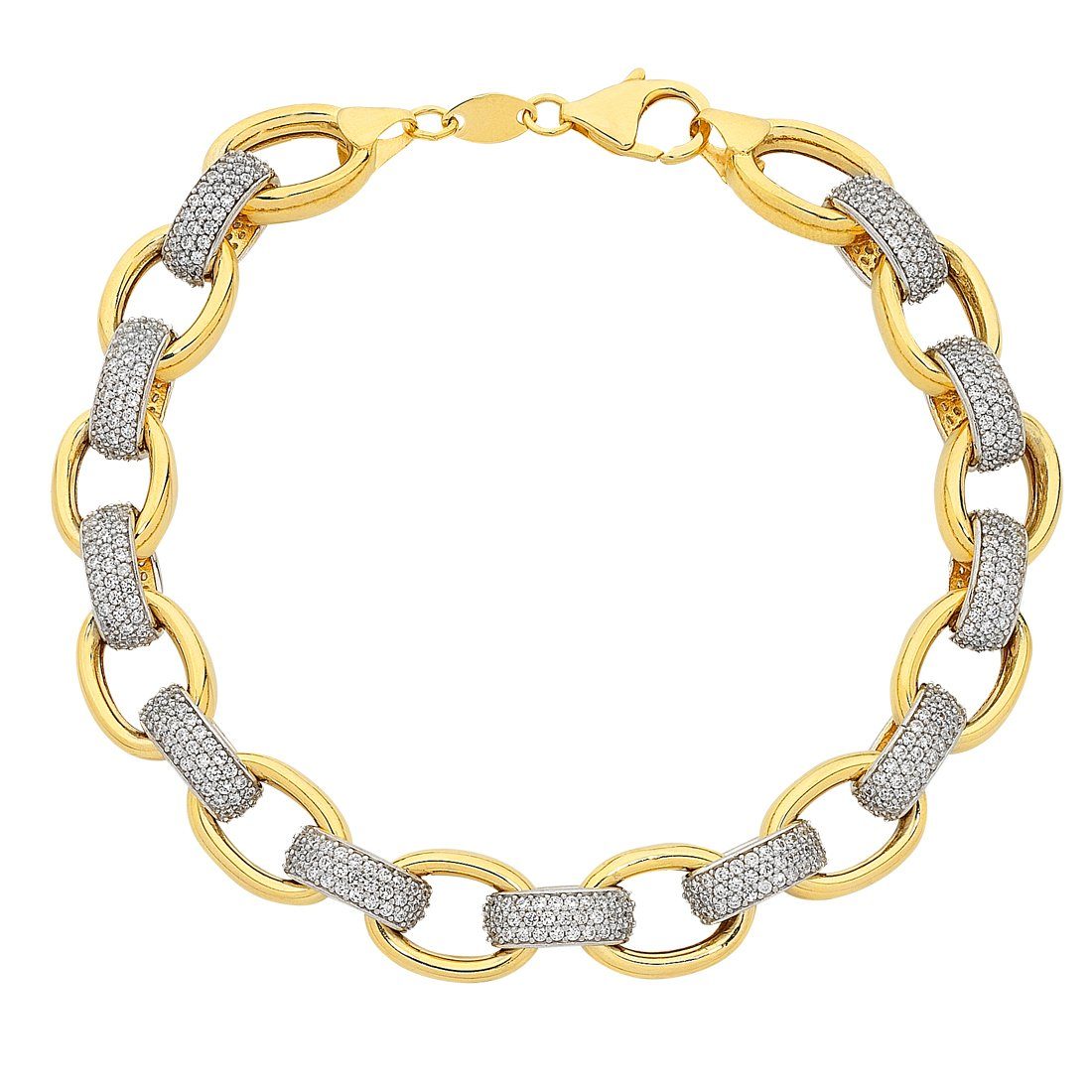 9ct Yellow Gold Silver Infused Belcher Bracelet Bracelets Bevilles 
