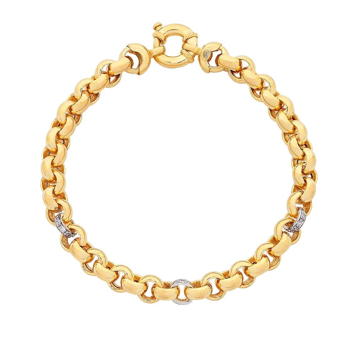 9ct Yellow Gold Silver Infused Belcher Bracelet Bracelets Bevilles 