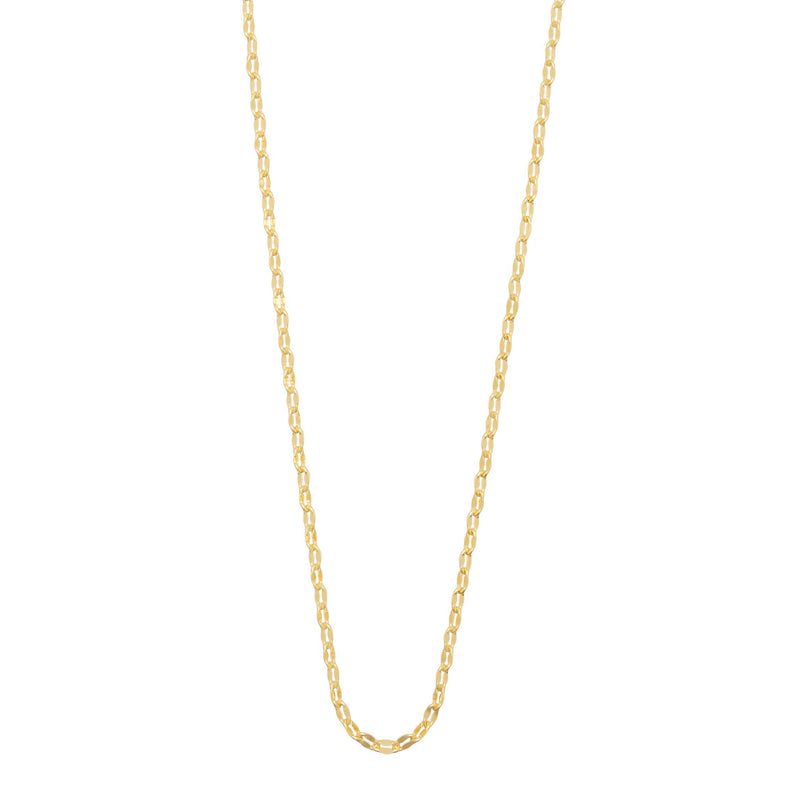Cable Necklace 45cm in 9ct Yellow Gold Silver Infused Necklaces Bevilles 
