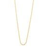 Cable Necklace 45cm in 9ct Yellow Gold Silver Infused Necklaces Bevilles 