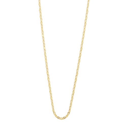 Cable Necklace 45cm in 9ct Yellow Gold Silver Infused Necklaces Bevilles 