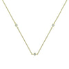 Round Bezel Cubic Zirconia Station Necklace in Silver Filled 9ct Yellow Gold Necklaces Bevilles 