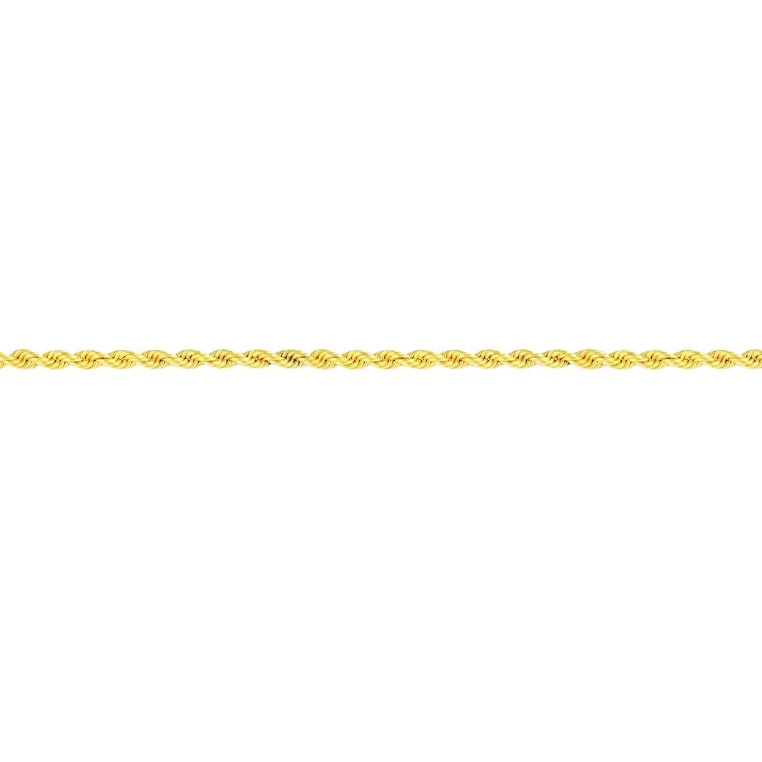 9ct Yellow Gold Silver Filled Rope Necklace 45cm Necklaces Bevilles 