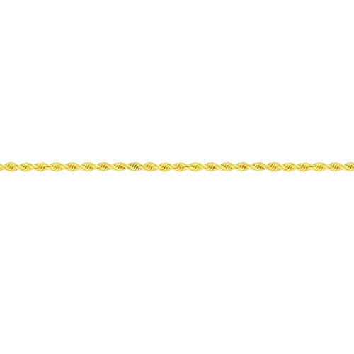9ct Yellow Gold Silver Filled Rope Necklace 45cm Necklaces Bevilles 