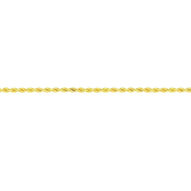 9ct Yellow Gold Silver Filled Rope Necklace 45cm Necklaces Bevilles 