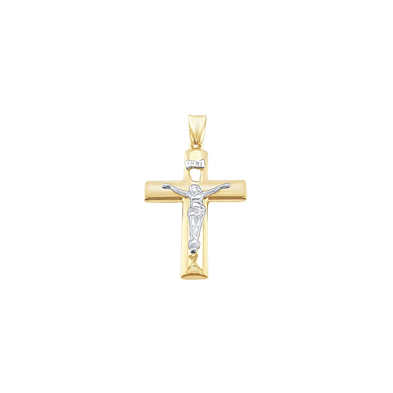 9ct Yellow Gold Silver Infused Crucifix Pendant Pendants Bevilles 