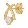 9ct Yellow Gold Silver Infused Stud Earrings Earrings Bevilles 