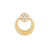 9ct Yellow Gold Silver Infused Half Moon Stud Earrings with Cubic Zircona Earrings Bevilles 