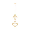 9ct Yellow Gold Silver Infusion Double Clover Drop Earrings Earrings Bevilles 
