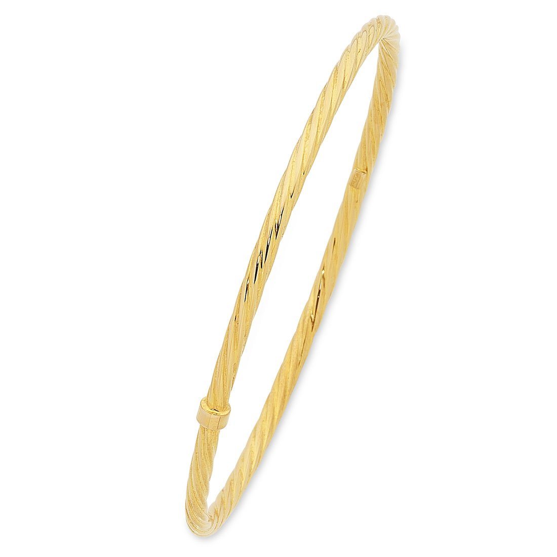 9ct Yellow Gold Twist Bangle Bangles Bevilles 