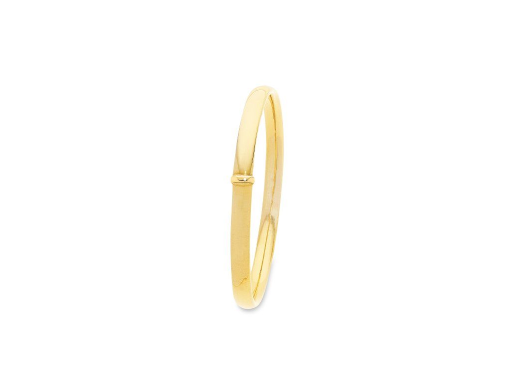 9ct Yellow Gold Silver Infused Bangle Bracelets Bevilles 