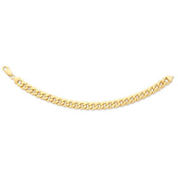 9ct Yellow Gold 19cm Silver Infused Curb Bracelet Bracelets Bevilles 
