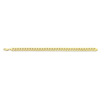 9ct Yellow Gold 19cm Silver Infused Curb Bracelet Bracelets Bevilles 