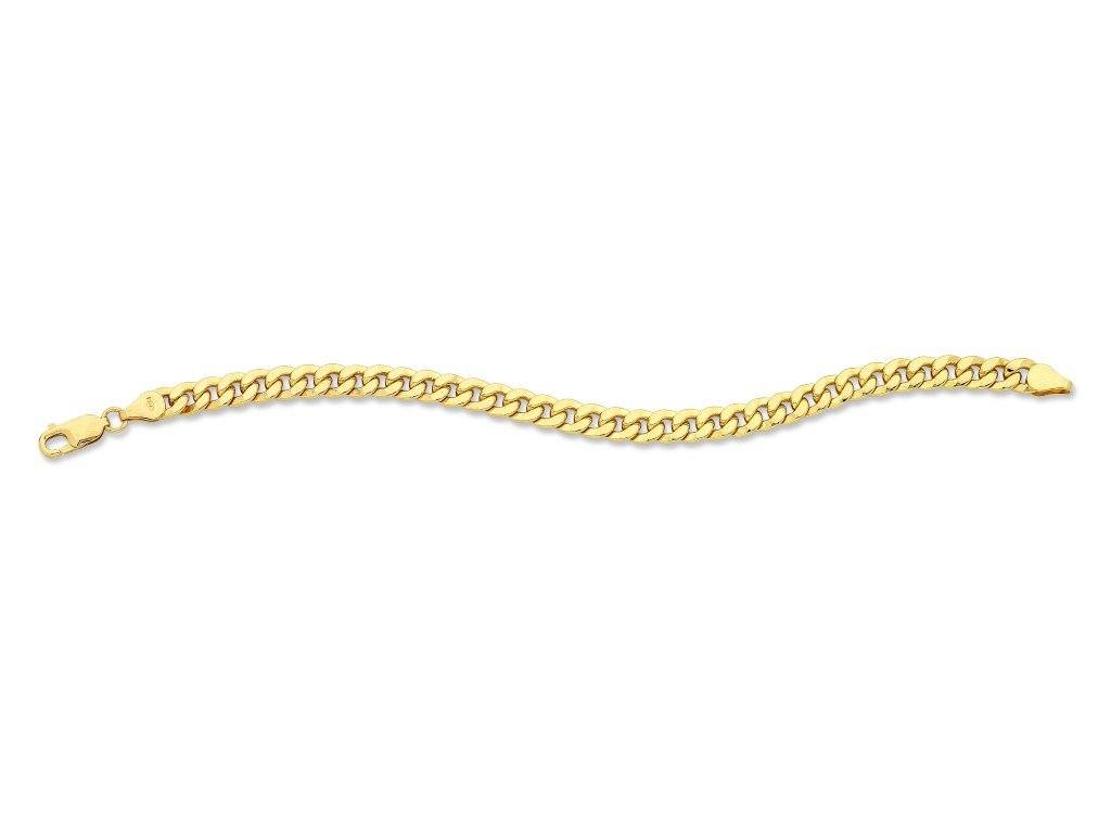 9ct Yellow Gold Silver Infused Curb Bracelet Bracelets Bevilles 