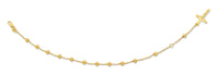 9ct Yellow Gold Silver Infused Rosary Bracelet Bracelets Bevilles 
