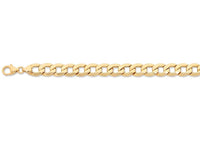 9ct Yellow Gold Silver Infused Curb Bracelet Bracelets Bevilles 