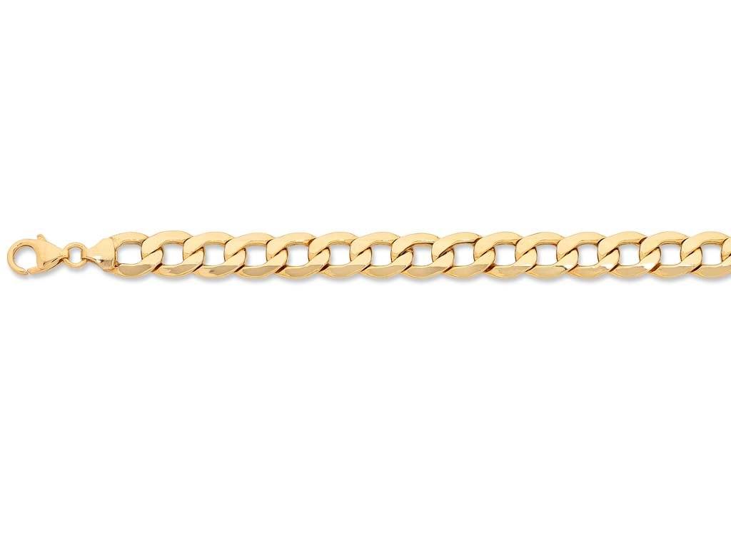 9ct Yellow Gold Silver Infused Curb Bracelet Bracelets Bevilles 