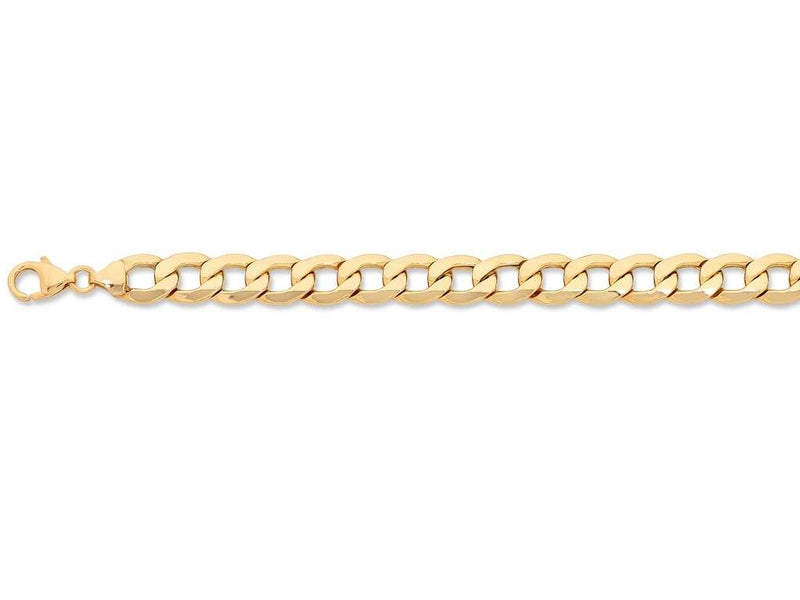 9ct Yellow Gold Silver Infused Curb Bracelet Bracelets Bevilles 