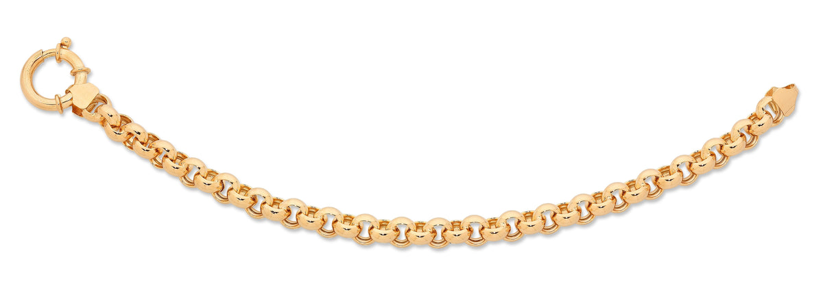 9ct Yellow Gold Silver Infused Belcher Bracelet Bracelets Bevilles 