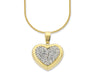 9ct Yellow Gold Silver Infused Heart Necklace Necklaces Bevilles 
