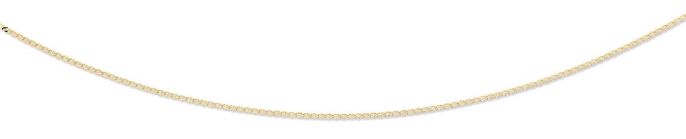 9ct Yellow Gold Silver Infused Anchor Chain Necklace 45cm Necklaces Bevilles 