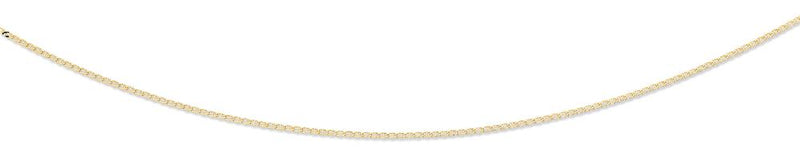 9ct Yellow Gold Silver Infused Anchor Chain Necklace 45cm Necklaces Bevilles 